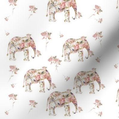 Elephants and Roses with a bit of French script