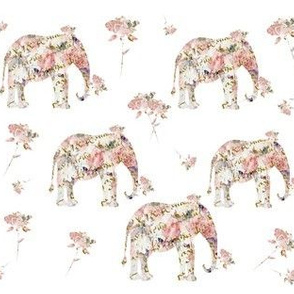 Elephants and Roses with a bit of French script