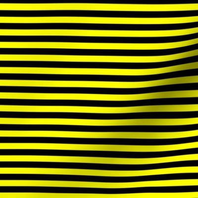 Quarter Inch Yellow and Black Horizontal Stripes
