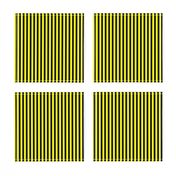 Quarter Inch Yellow and Black Vertical Stripes 