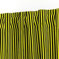 Quarter Inch Yellow and Black Vertical Stripes 