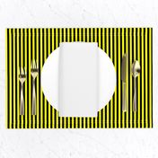 Quarter Inch Yellow and Black Vertical Stripes 