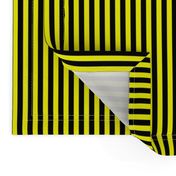 Quarter Inch Yellow and Black Vertical Stripes 