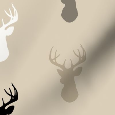 Deer-Black/Tan- Midnight a Woodland - gender neutral nursery- baby boy