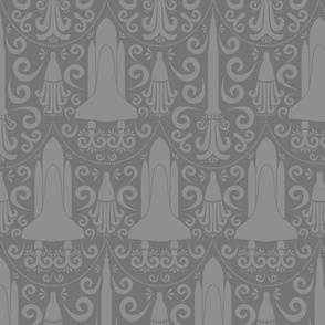 Rocket Science Damask (Gray)