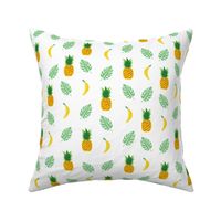 Pineapple Banana White Background