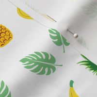 Pineapple Banana White Background