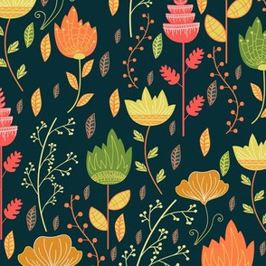 Floral bright pattern