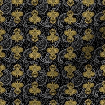 Fleur de Paisley - black and gold ©2011 