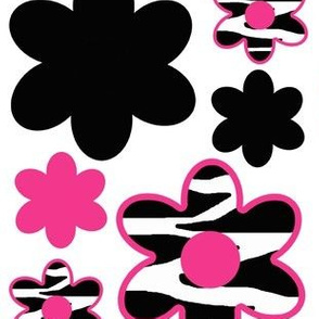 pink and black zebra print border