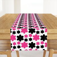 Hot Pink Black Floral Flower