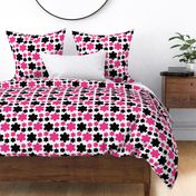 Hot Pink Black Floral Flower