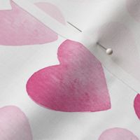 Watercolour Hearts Pink