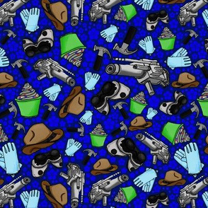 Doctor Horrible's Sing Along Fabric - Blue