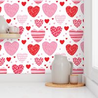 Cute hearts love and romantic wedding theme for kids and lovers valentine pink red