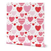 Cute hearts love and romantic wedding theme for kids and lovers valentine pink red
