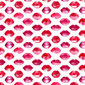 Watercolor lips pattern