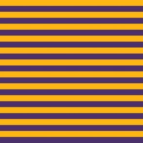 Quarter Inch Dark Purple and Gold Yellow Horizontal Stripes