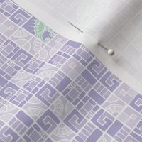 Five Tiles & Butterflies - lavender & seaglass II