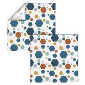 Hexagons Blue Jeans