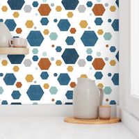 Hexagons Blue Jeans