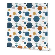 Hexagons Blue Jeans