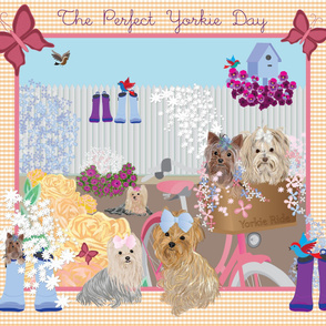 Yorkie - Quilt Panel- The Perfect Yorkie Day