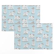 Playful Wire Fox Terrier - blue