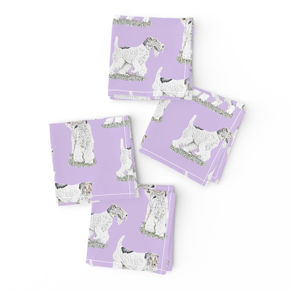 Playful Wire Fox Terrier - purple