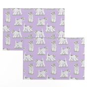 Playful Wire Fox Terrier - purple