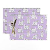 Playful Wire Fox Terrier - purple