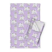 Playful Wire Fox Terrier - purple