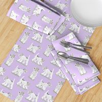 Playful Wire Fox Terrier - purple