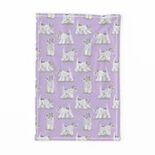 Playful Wire Fox Terrier - purple