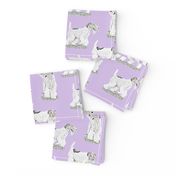 Playful Wire Fox Terrier - purple