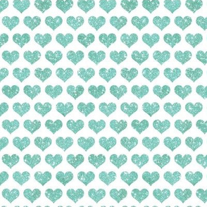 Glitter Hearts Sky Blue