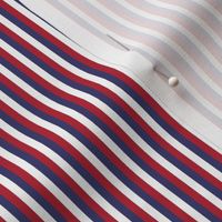 Pinstripe Red, White, and Blue Vertical Eighth Inch Stripes