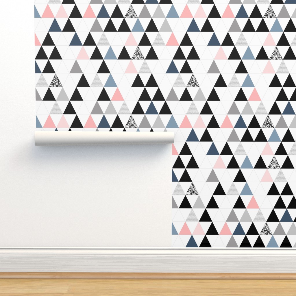 geometrisch, Quilt, Dreiecke, Decke, moderner Quilt Tapete | Spoonflower