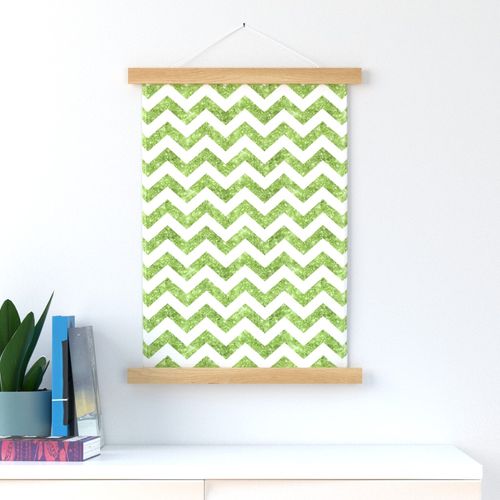 Glitter Chevron Green