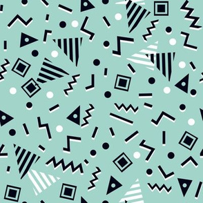 zig zag // nursery baby trendy kids memphis 80s 90s edgy mint