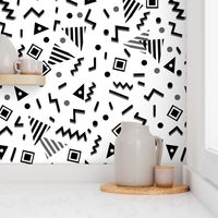 black and white memphis // cute nursery baby 80s 90s kids trendy