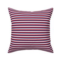 Quarter Inch Red, White, and Blue Horizontal Stripes