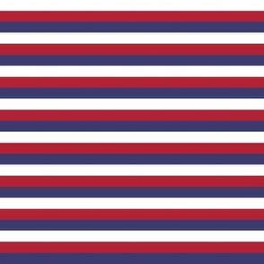 Quarter Inch Red, White, and Blue Horizontal Stripes