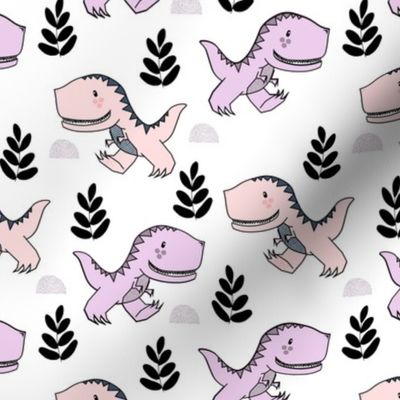 T-Rex Dinos in Pink and Purple