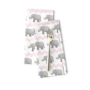 Baby elephant with pink chevron