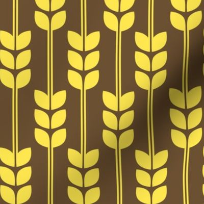 1970s Canadian Wheat in Yellow on Brown