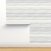 Watercolor Stripe Hues M+M Grays by Friztin