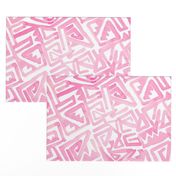 Ancient Modern Watercolor Maze Pink Large