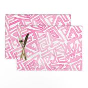 Ancient Modern Watercolor Maze Pink Large