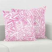 Ancient Modern Watercolor Maze Pink Large